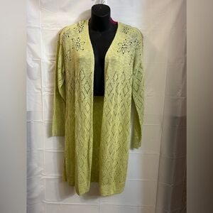 Lime green cardigan
